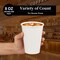 400 Pack 8 oz Disposable Paper Cups, Summer Party Tableware, White Paper Hot Cups, Suitable for Party, Picnic, Travel, and Events